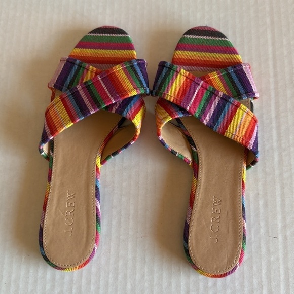 J. Crew Multicolored Textile Slide Sandals - Picture 8 of 10